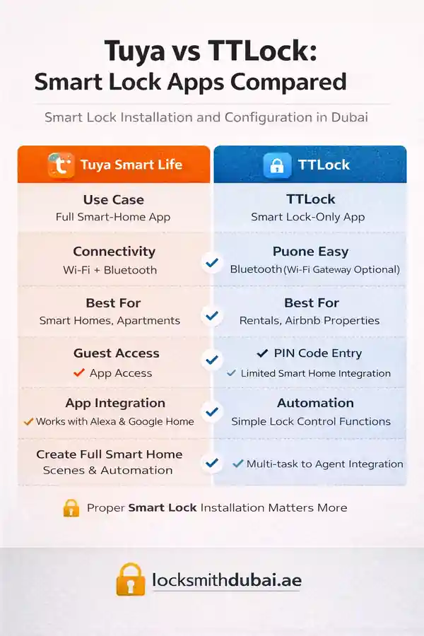 Differences Between Tuya and TTLock
